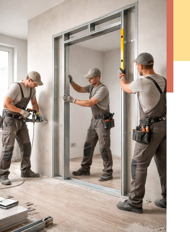 Устройство дверного проема в перегородке в Керчи от 4595 руб. под ключ | ОТДЕЛОЧНИК-Крч