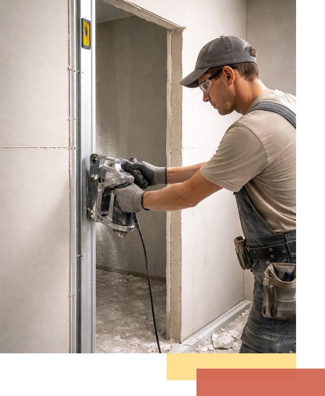 Устройство дверного проема в перегородке в Керчи