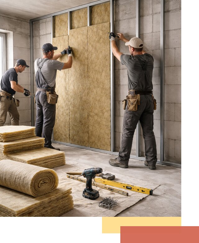 Шумоизоляция перегородок из блоков в Керчи — монтаж и защита шумоизоляцией