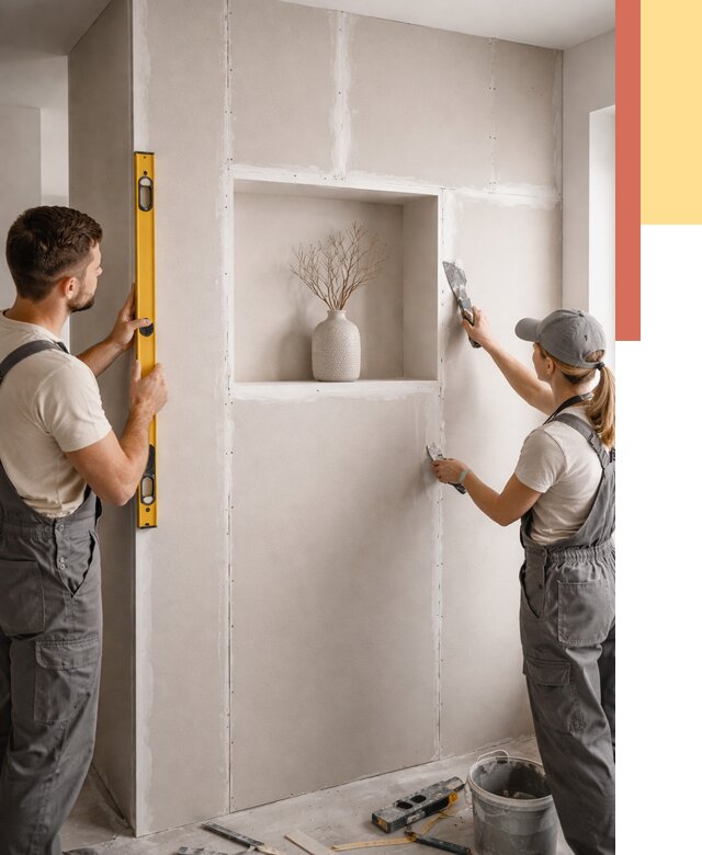 Перегородка из гипсокартона с нишей в Керчи от 3319 руб. под ключ | ОТДЕЛОЧНИК-Крч