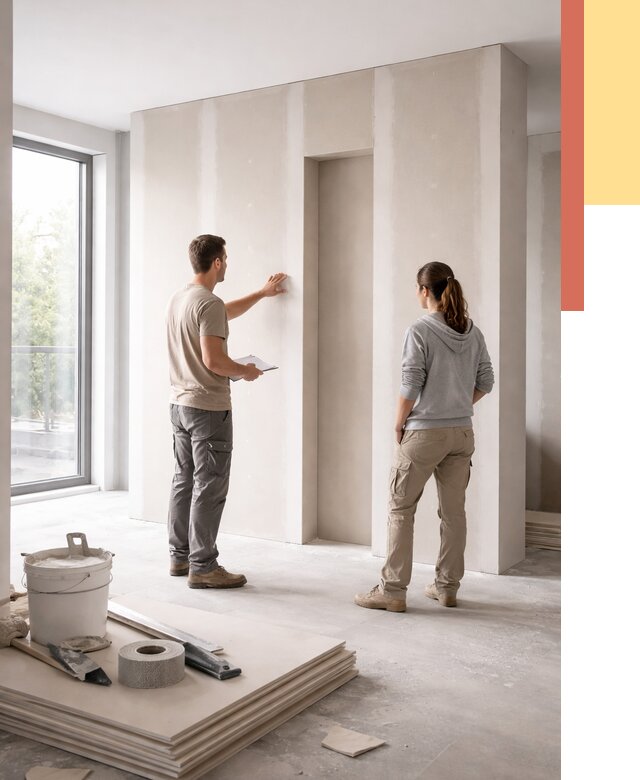 Зонирующая перегородка из гипсокартона в Керчи от 2859 руб. под ключ | ОТДЕЛОЧНИК-Крч