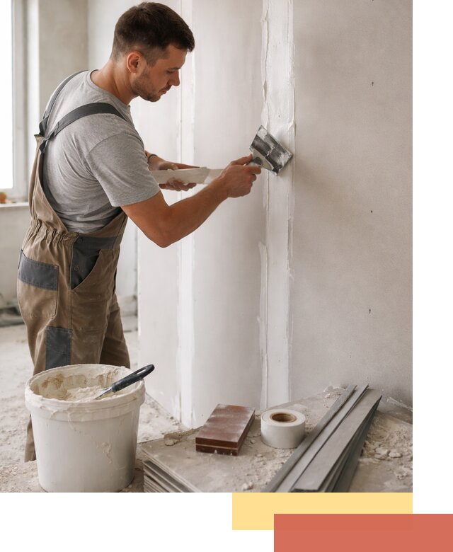 Шпаклевка перегородок из гипсокартона в Керчи качественно и быстро