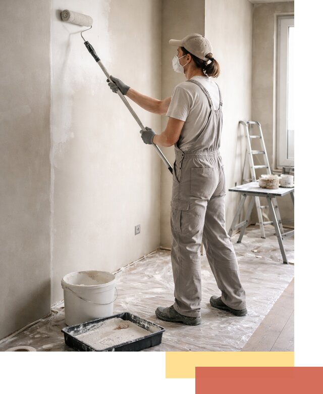 Покраска перегородок из гипсокартона в Керчи качественно и недорого