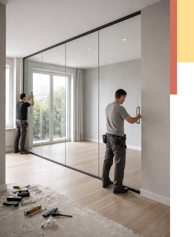 Изготовление стеклянных перегородок в Керчи от 12612 руб. под ключ | ОТДЕЛОЧНИК-Крч