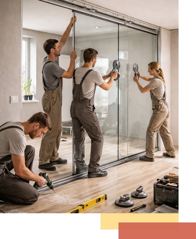 Изготовление стеклянных перегородок на заказ в Керчи