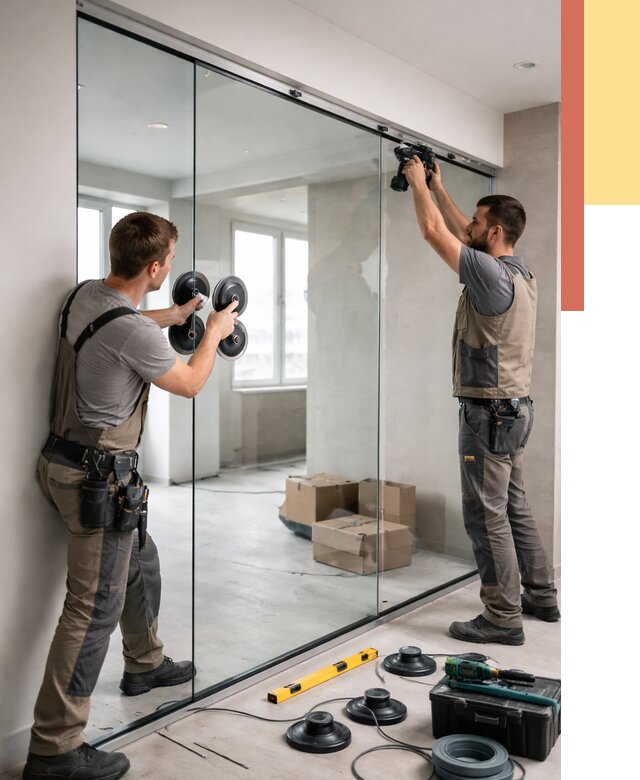 Монтаж стеклянных перегородок в Керчи от 6638 руб. | ОТДЕЛОЧНИК-Крч