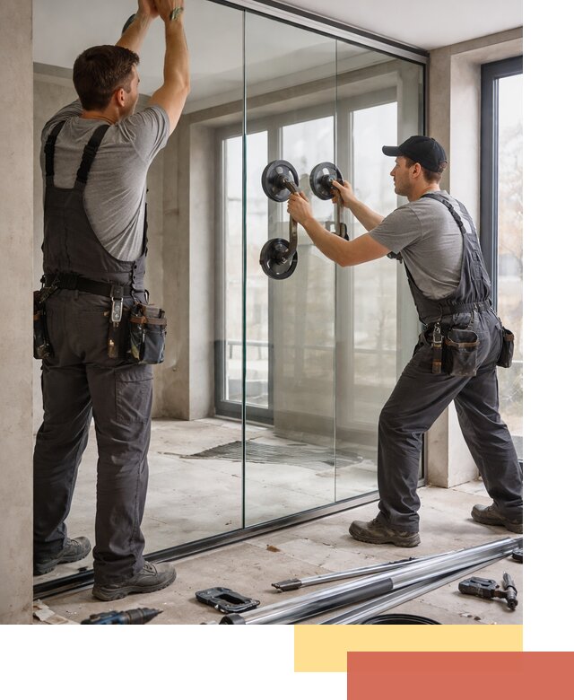 Цельностеклянные перегородки под ключ в Керчи