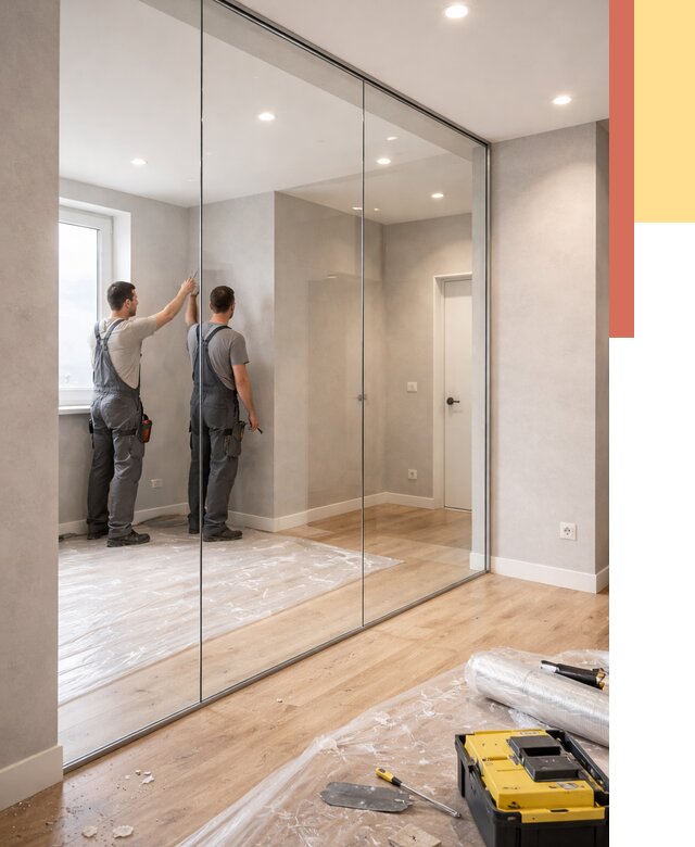 Безрамные стеклянные перегородки в Керчи — монтаж от 9701 руб. | ОТДЕЛОЧНИК-Крч