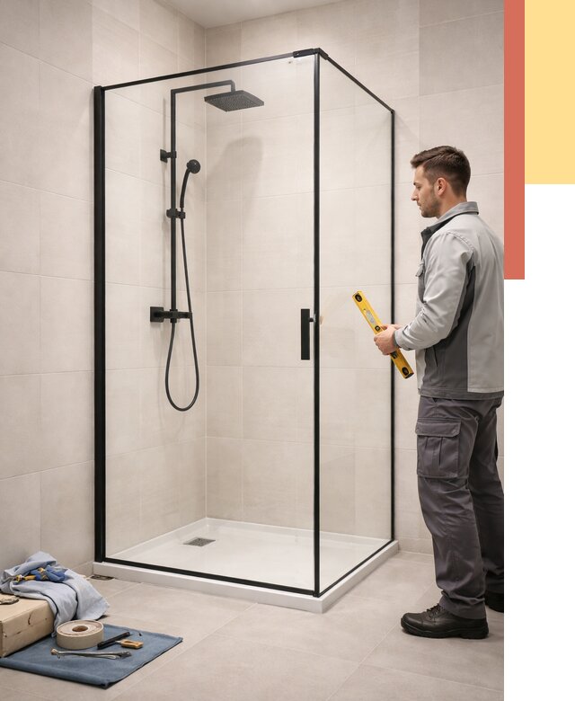 Стеклянные перегородки для душа в Керчи от 12765 руб. | Монтаж под ключ — ОТДЕЛОЧНИК-Крч