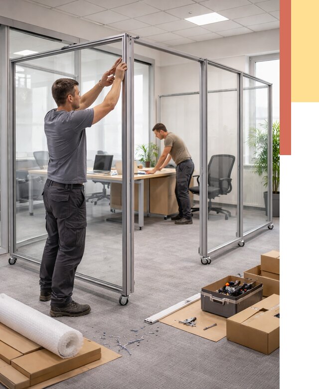 Мобильные офисные перегородки в Керчи от 12765 руб. — установка под ключ | ОТДЕЛОЧНИК-Крч