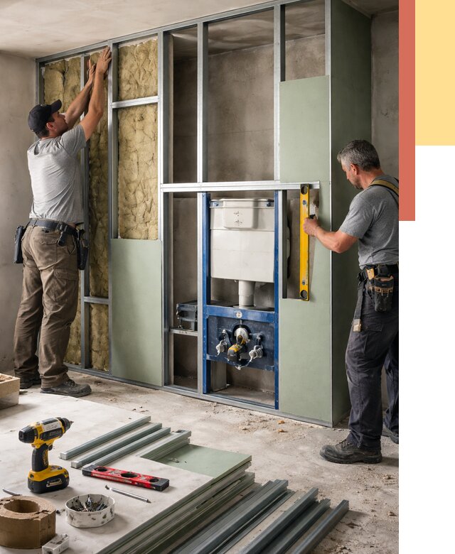 Установка сантехнических перегородок в Керчи от 8680 руб. | ОТДЕЛОЧНИК-Крч