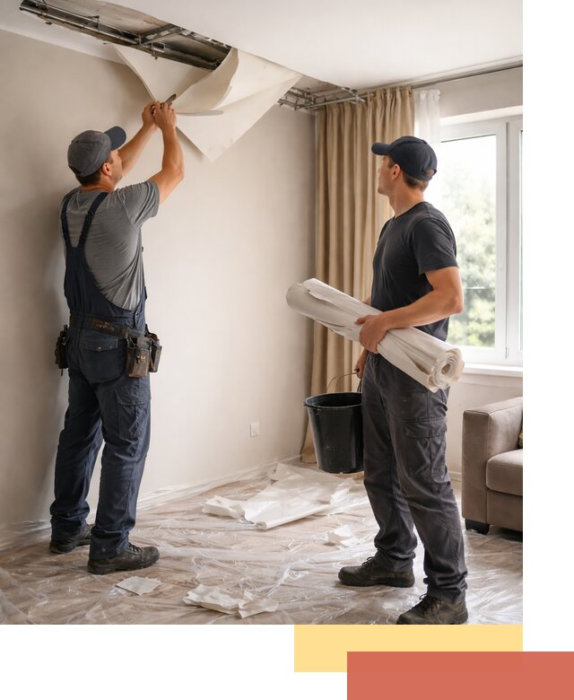 Демонтаж натяжного потолка в Керчи быстро и аккуратно