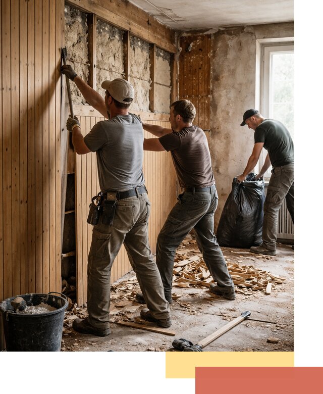 Демонтаж вагонки и вывоз материалов в Керчи