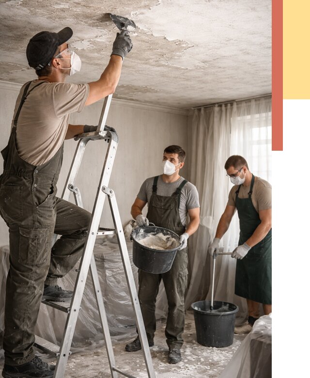 Удаление побелки с потолка в Керчи от 2553 руб. быстро и недорого | ОТДЕЛОЧНИК-Крч