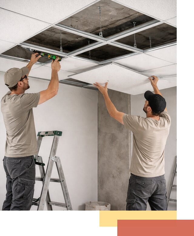 Монтаж потолка Армстронг под ключ в Керчи