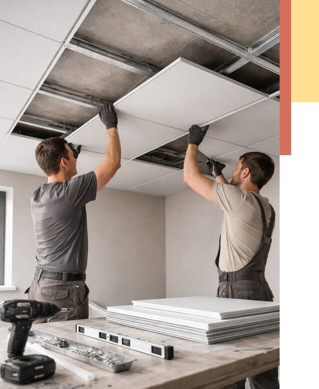 Монтаж кассетного потолка в Керчи от 4595 руб/м2 — установка и сборка | ОТДЕЛОЧНИК-Крч