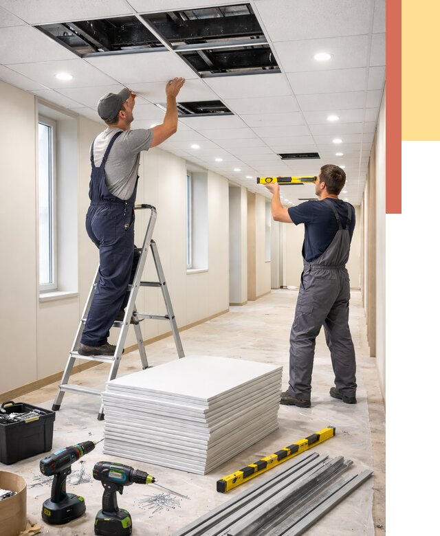 Ремонт потолка Армстронг в Керчи от 4595 руб. — быстро и недорого | ОТДЕЛОЧНИК-Крч