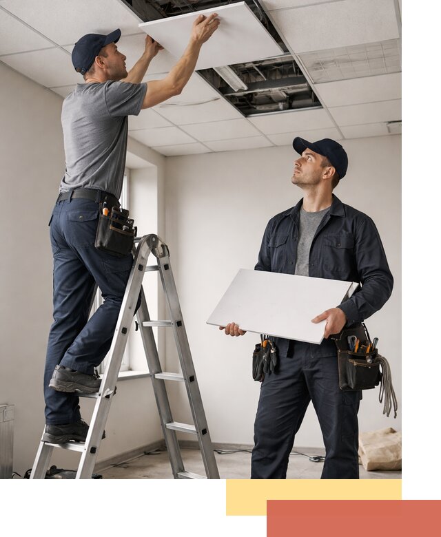 Обслуживание подвесного потолка в Керчи — ремонт и чистка