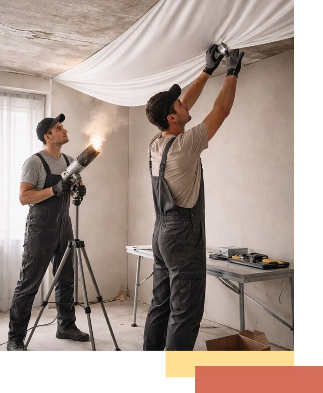 Установка натяжного потолка под ключ в Керчи