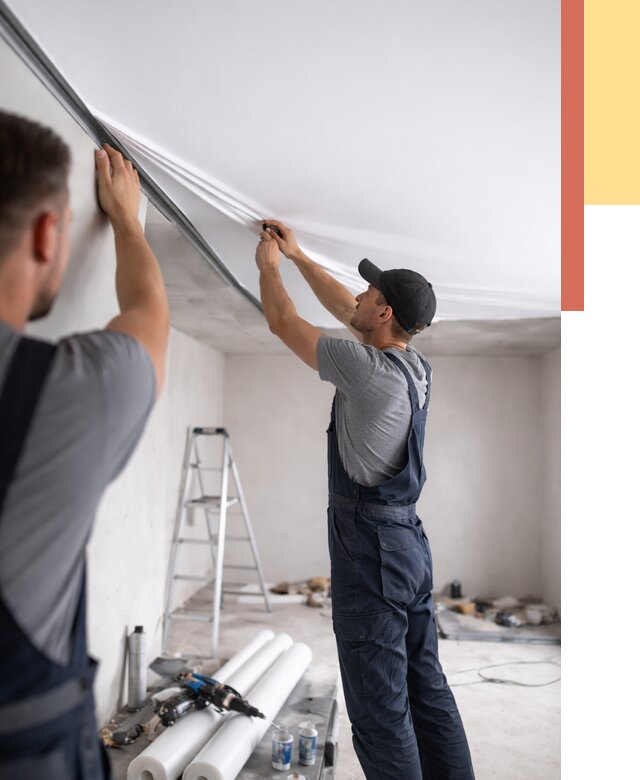 Монтаж матового натяжного потолка в Керчи от 4595 руб./м² — быстро и недорого | ОТДЕЛОЧНИК-Крч