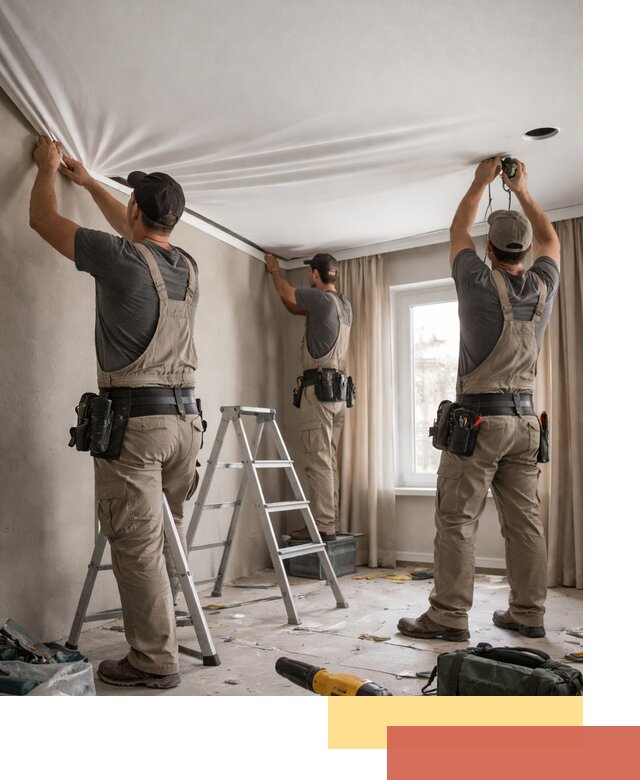 Монтаж матового натяжного потолка в Керчи качественно и быстро