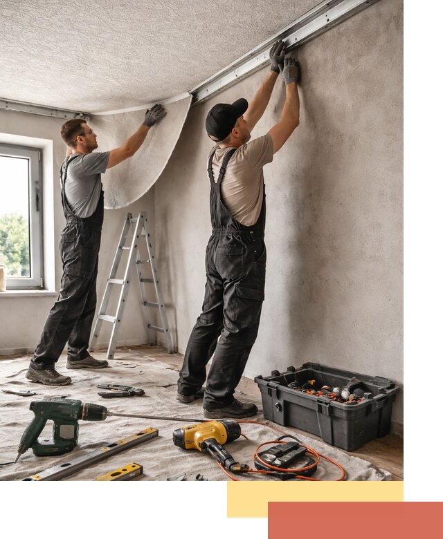 Монтаж фактурного натяжного потолка в Керчи качественно и быстро