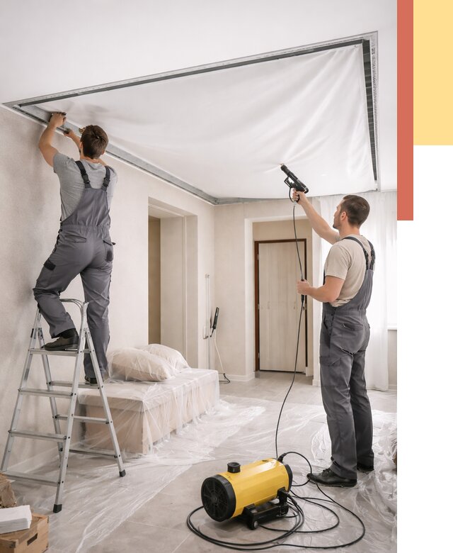 Монтаж натяжного потолка в прихожей в Керчи от 2706 руб. под ключ | ОТДЕЛОЧНИК-Крч