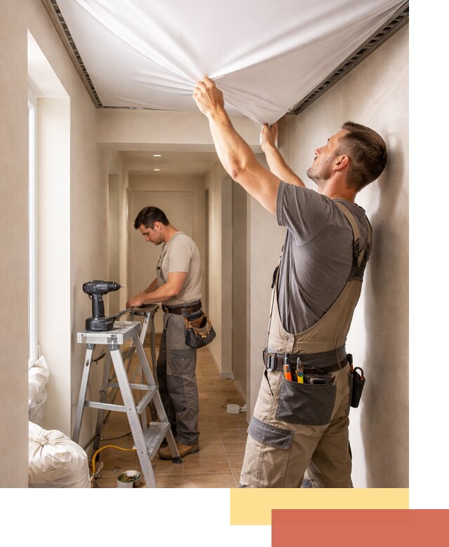 Монтаж натяжного потолка в прихожей в Керчи