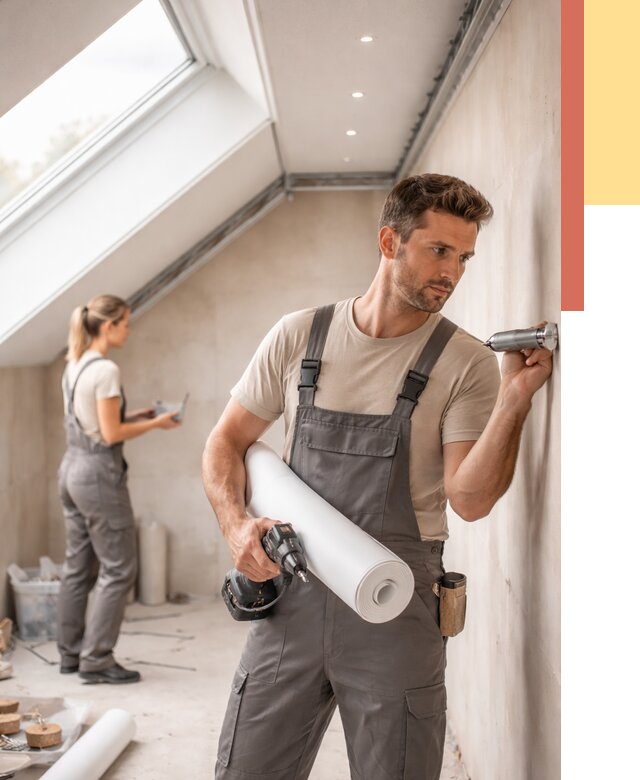 Монтаж натяжного потолка на мансарде в Керчи от 3574 руб. | ОТДЕЛОЧНИК-Крч