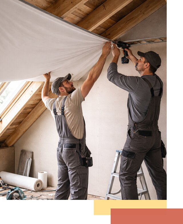 Монтаж натяжного потолка в мансарде в Керчи