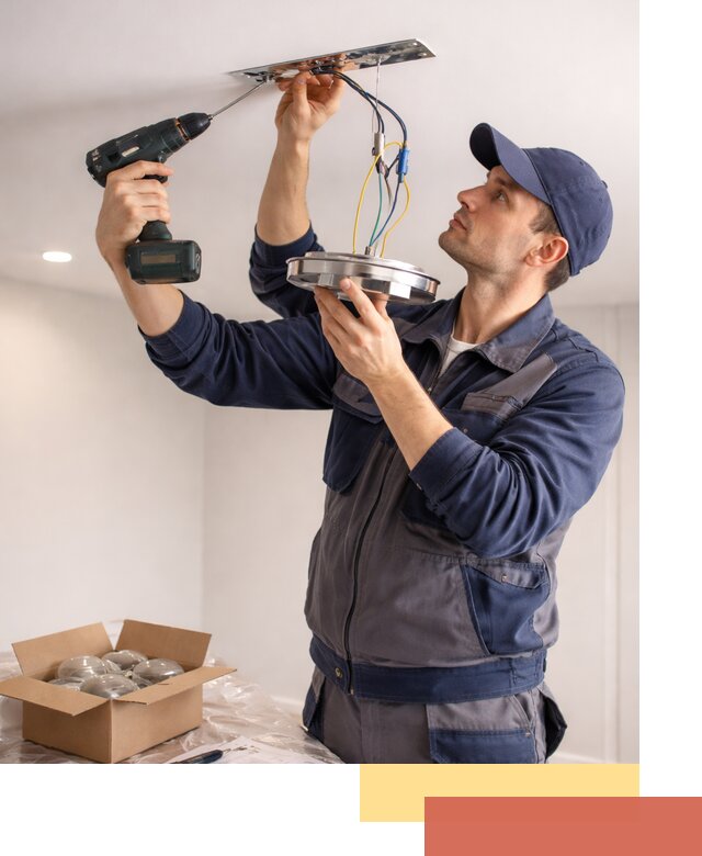 Установка люстры в натяжной потолок в Керчи