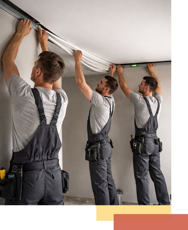 Теневые натяжные потолки в Керчи: монтаж и отделка быстро и качественно