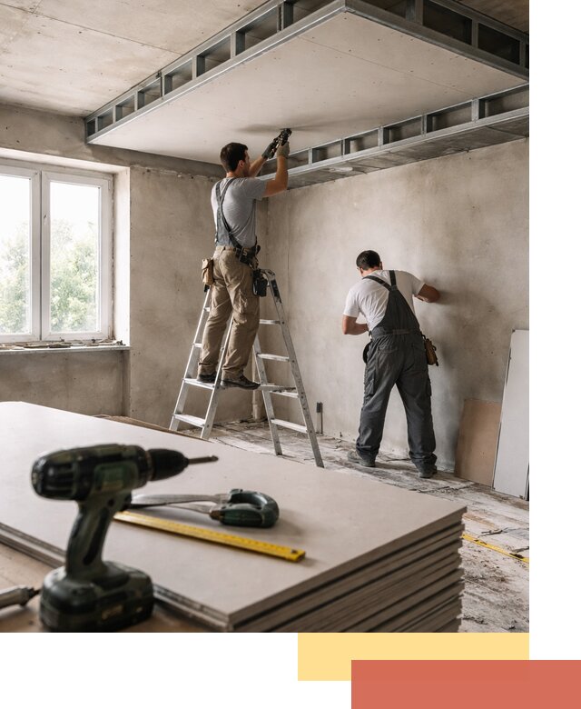 Двухуровневый потолок из гипсокартона в Керчи