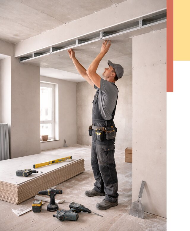 Потолок из гипсокартона с нишей в Керчи от 1277 руб. под ключ | ОТДЕЛОЧНИК-Крч