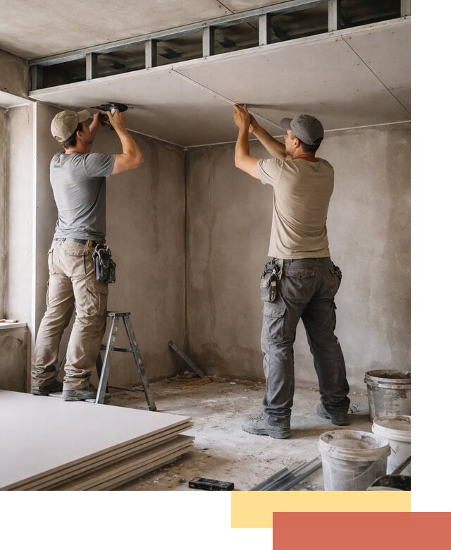 Короб из гипсокартона на потолке под ключ в Керчи