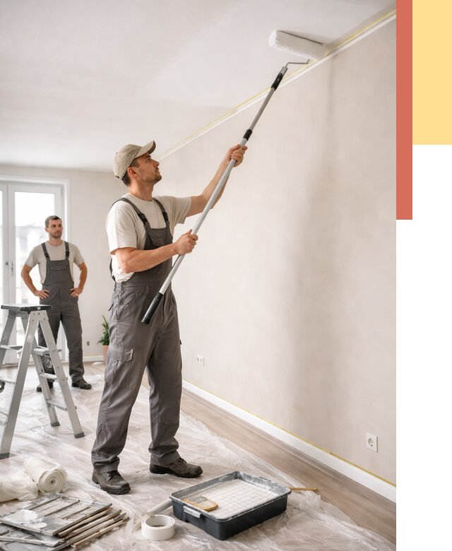 Покраска потолка из гипсокартона в Керчи от 4595 руб./м2 — услуги под ключ | ОТДЕЛОЧНИК-Крч