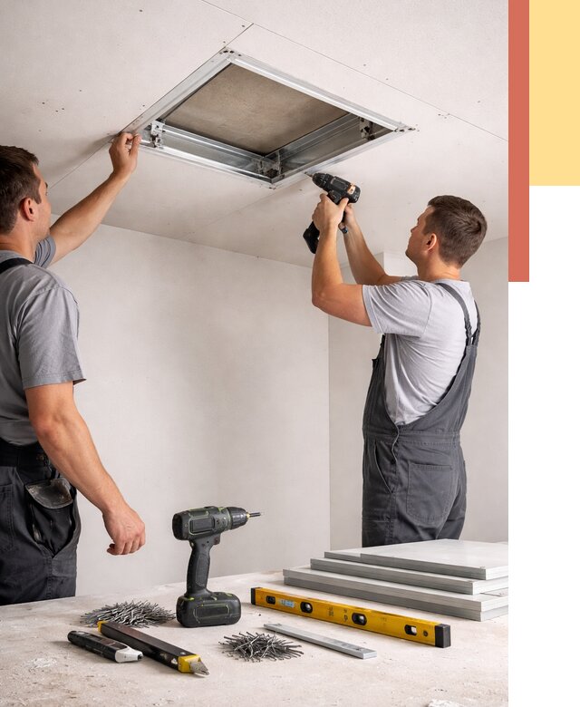 Установка люка в потолок ГКЛ в Керчи от 2553 руб. под ключ | ОТДЕЛОЧНИК-Крч