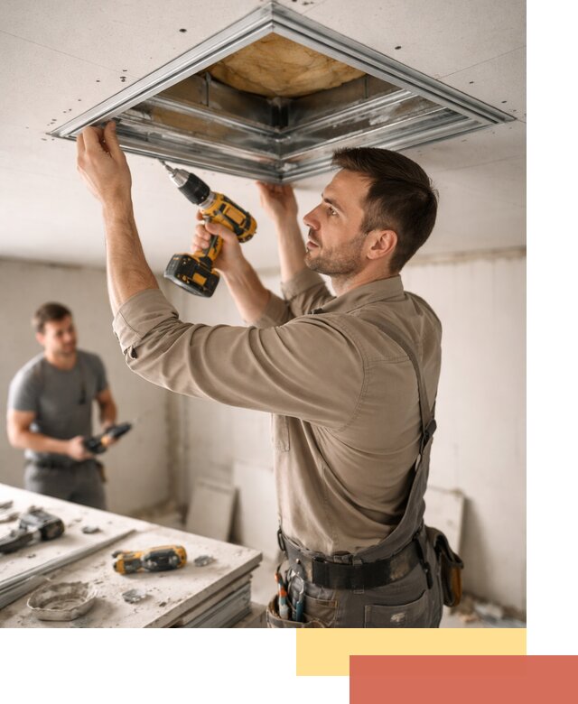 Монтаж люка в потолок из ГКЛ в Керчи