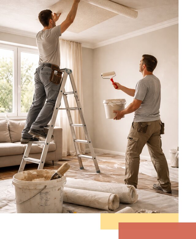 Поклейка обоев на потолок в Керчи — качественно и быстро