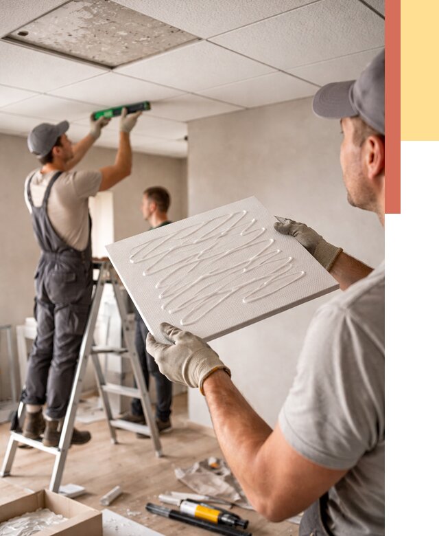 Монтаж потолочной плитки в Керчи от 4595 руб. — быстро и недорого | ОТДЕЛОЧНИК-Крч