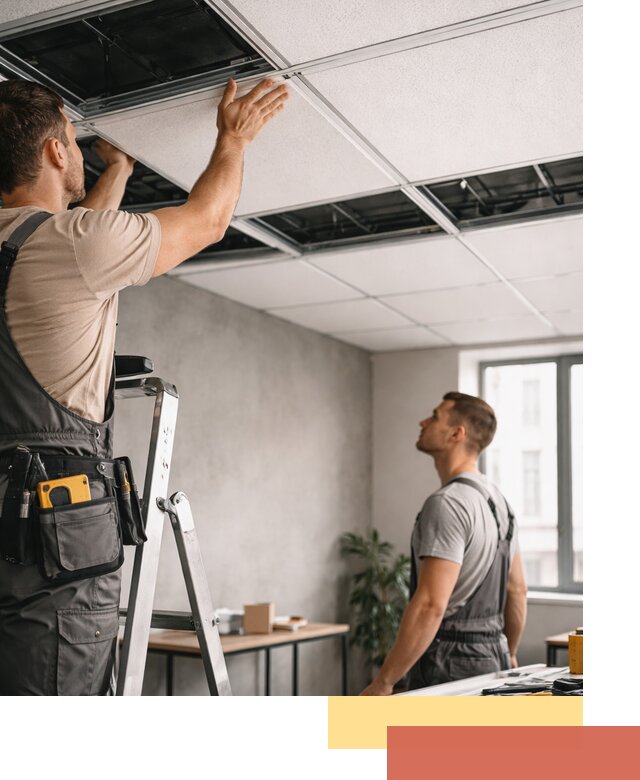 Монтаж потолочной плитки в Керчи качественно и в срок