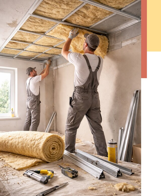 Утепление потолка в Керчи от 7353 руб/м2 — недорого, быстро, под ключ | ОТДЕЛОЧНИК-Крч