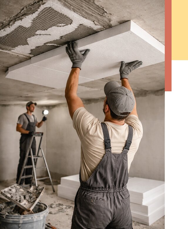 Утепление потолка пенопластом в Керчи от 4595 руб/м2 — недорого и быстро | ОТДЕЛОЧНИК-Крч